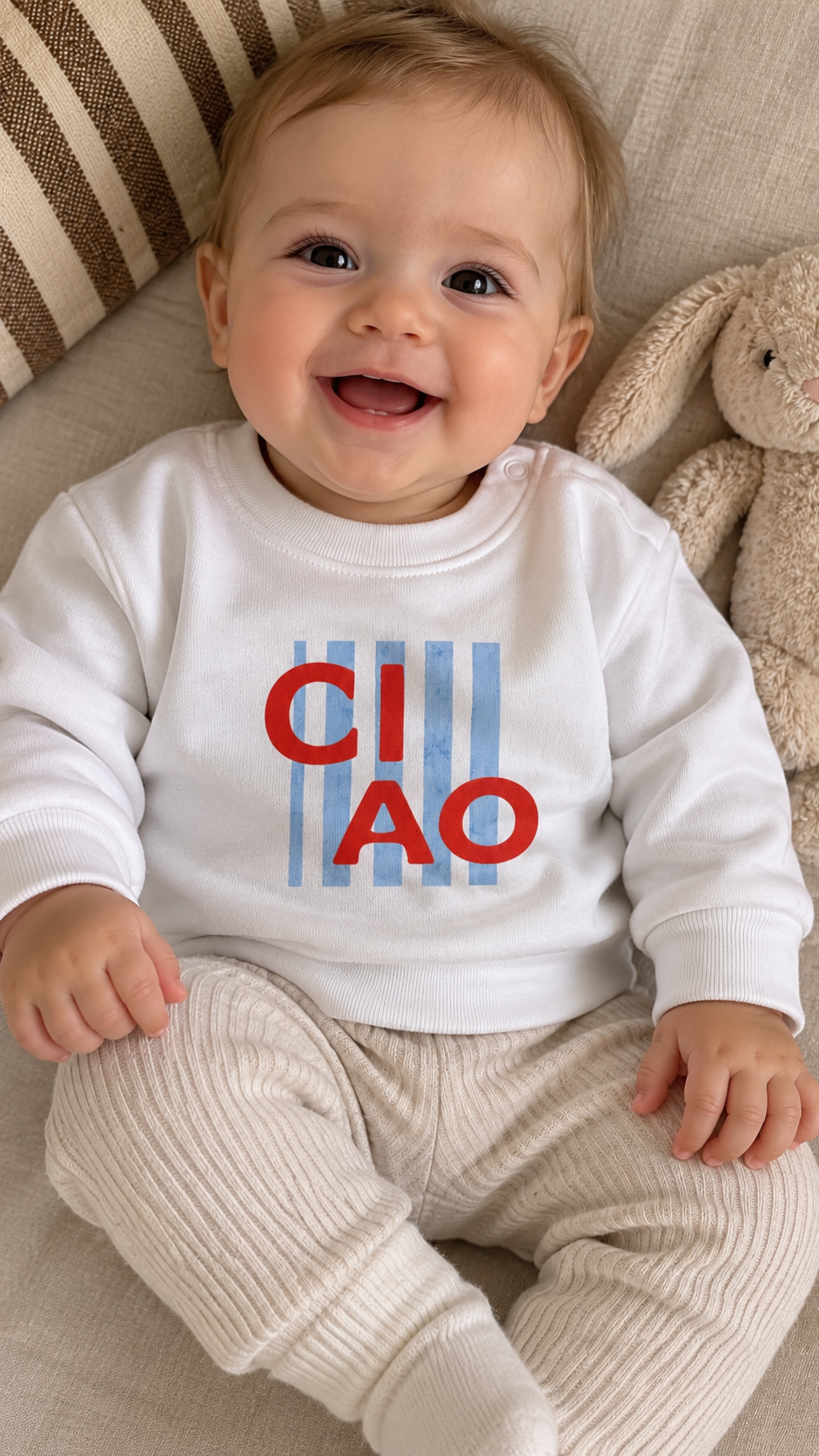CIAO Baby Sweatshirt – White 🤍