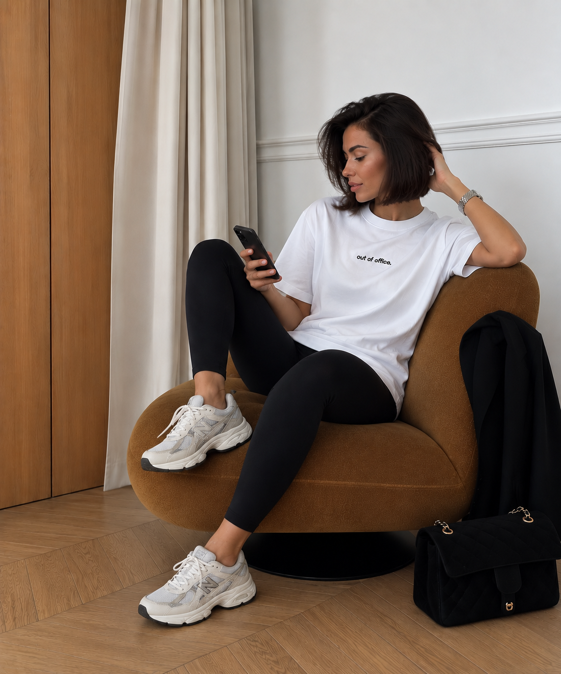 OUT OF OFFICE. tee white